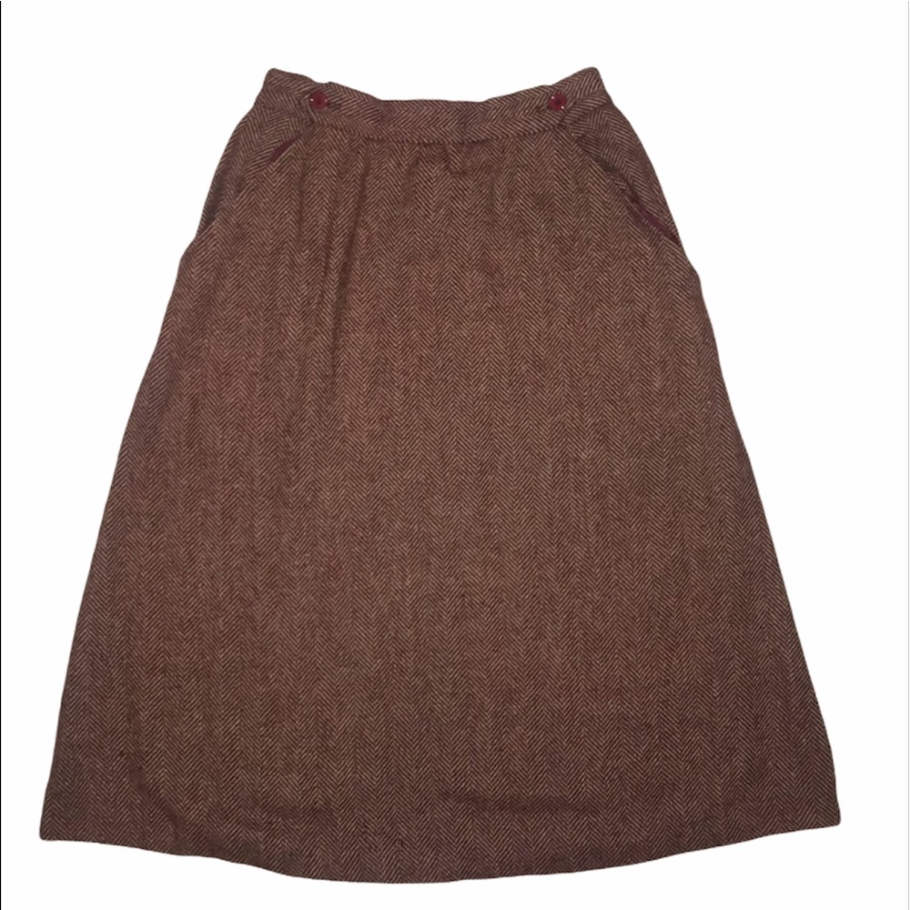 RUSS TOGS Vintage 1970’s brown Tweed Skirt